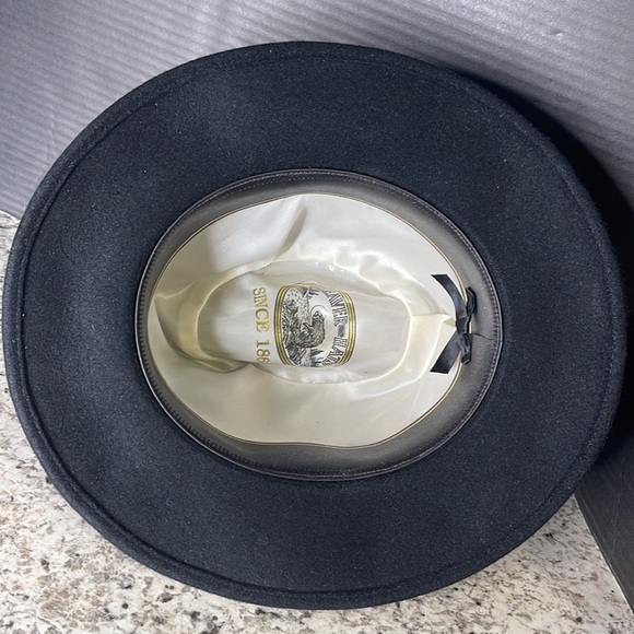 Vintage Black Beaver Hats Fedora Feather Hat - Picture 15 of 15